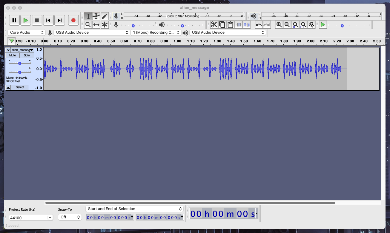 alien_message.wav in Audacity
